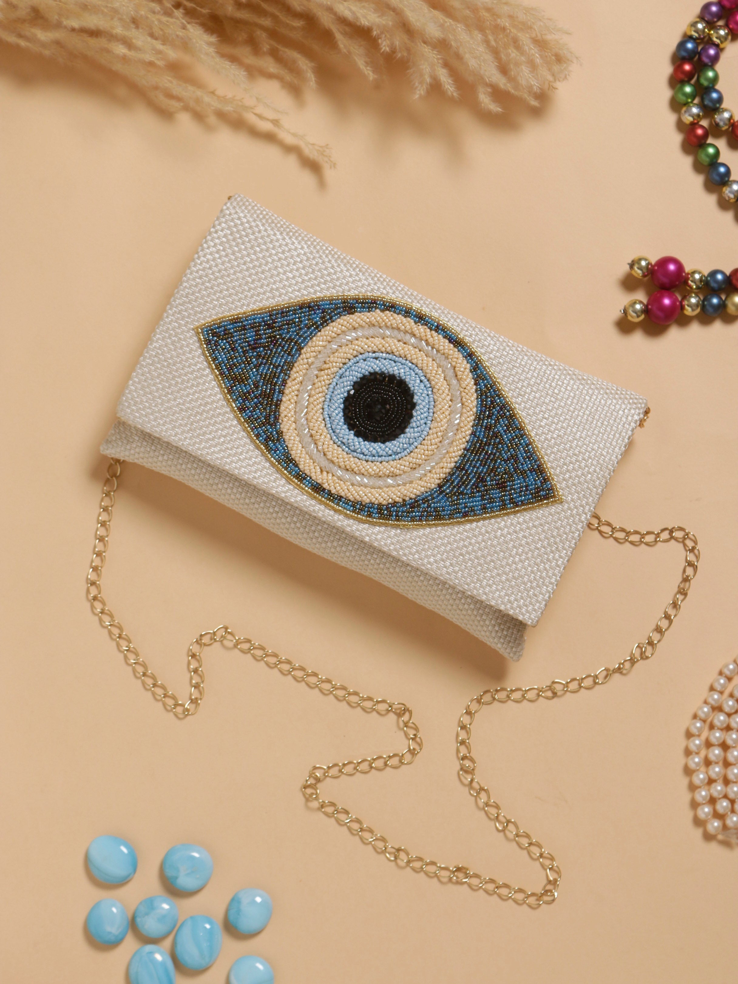 Swisni evil eye jute bag