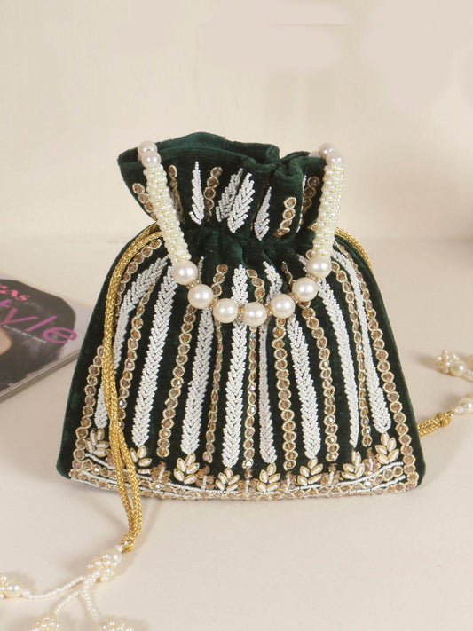 Swisni black potli bag