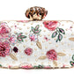 Fresh Floral Print Creamish Shade Designer Clutch  for Women & Girls