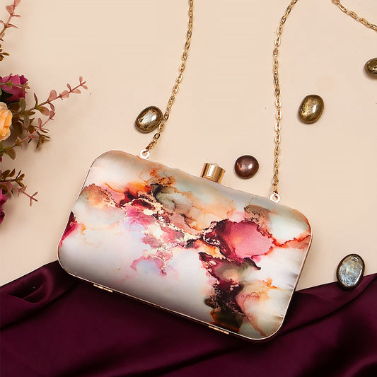 Swisni printed clutch