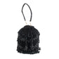 Black embroidered potli clutch bag