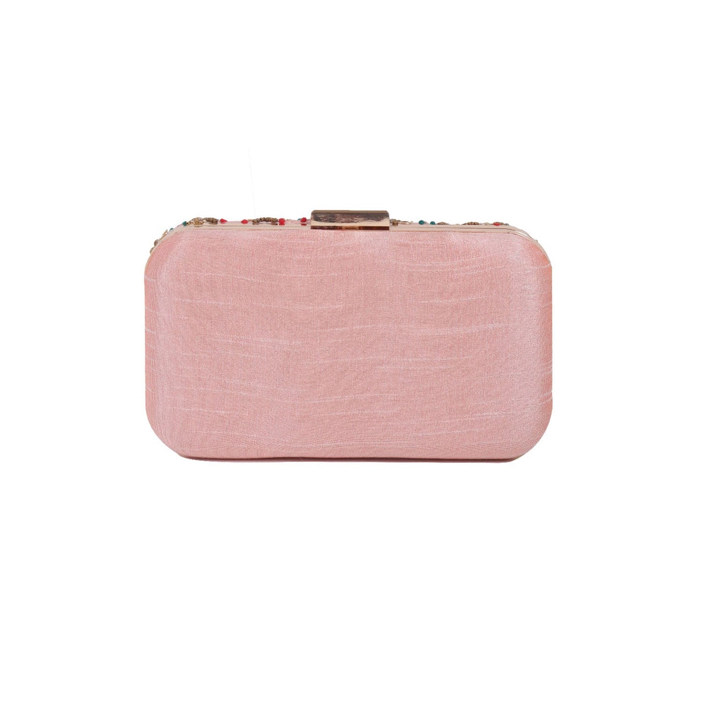 Embroidery Peach  Clutch Bag  For Women & Girls