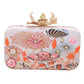 Eye catchy embellishment designer clutch