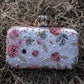 Fresh Floral Print Creamish Shade Designer Clutch  for Women & Girls