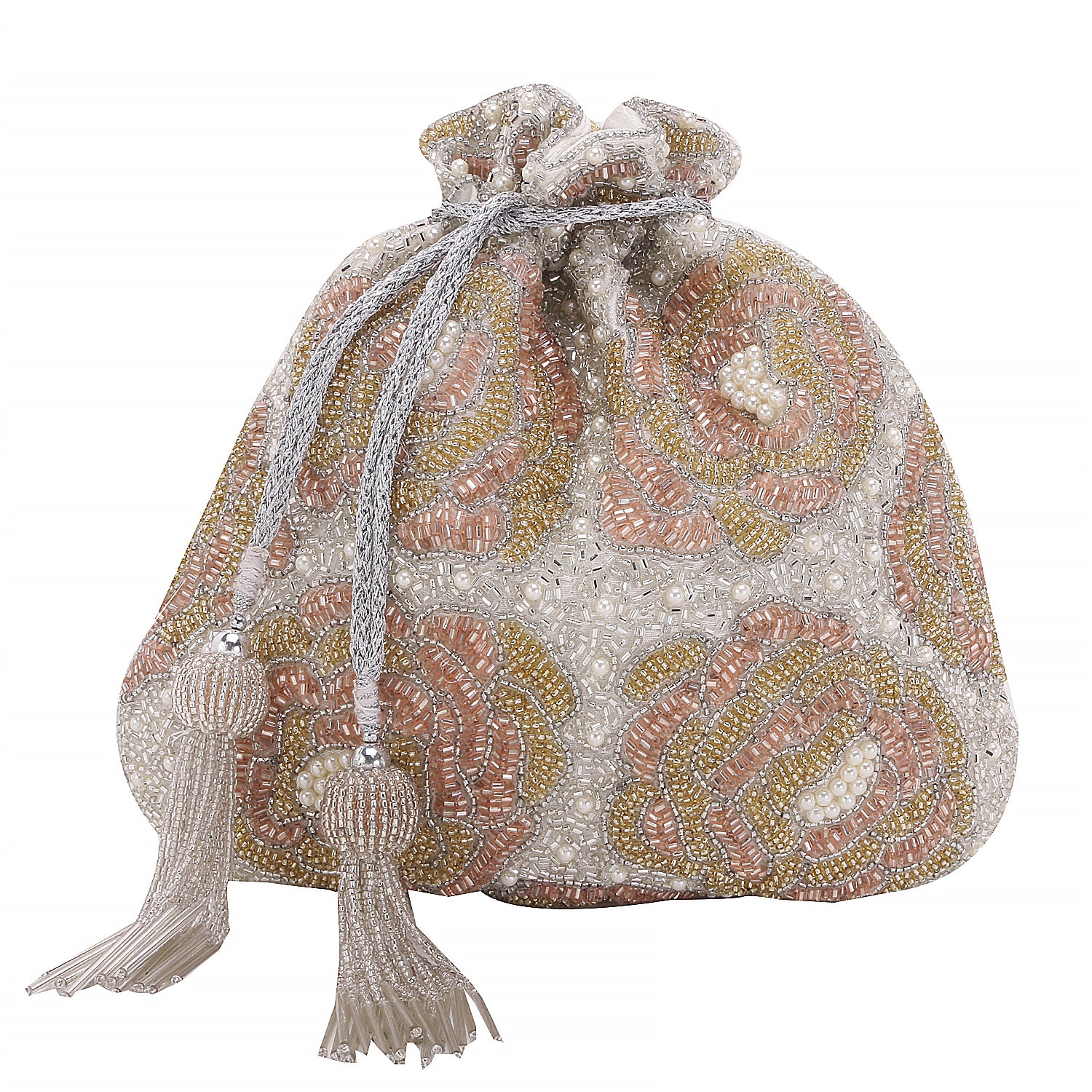 Swisni luxury sky blue dabka clutch bag SKU-4663