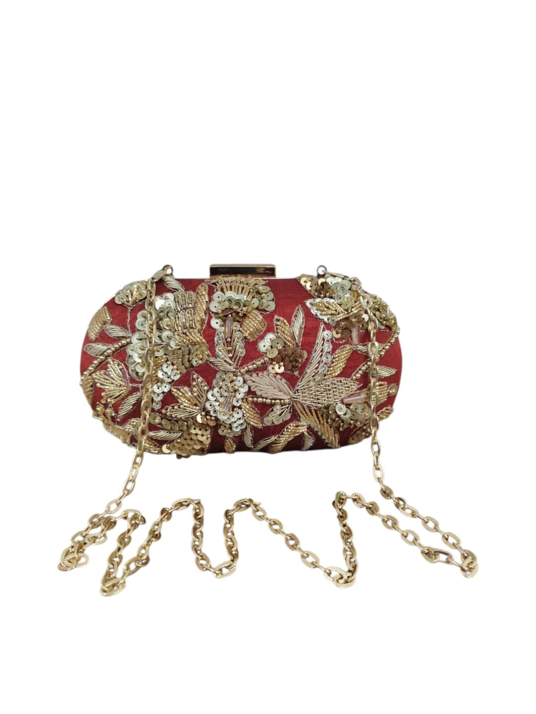 Swisni Luxury Hand-Embroidered Designer Clutch Bag | SWIS-4416