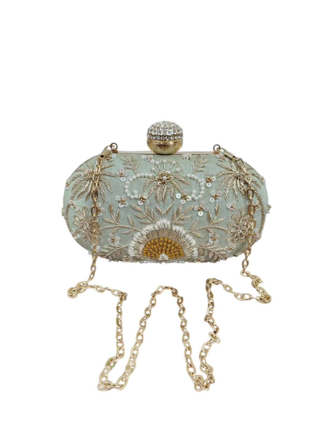 Swisni Luxury Hand-Embroidered Designer Clutch Bag | SWIS-4428