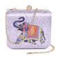 Animal Digital printed square box clutch