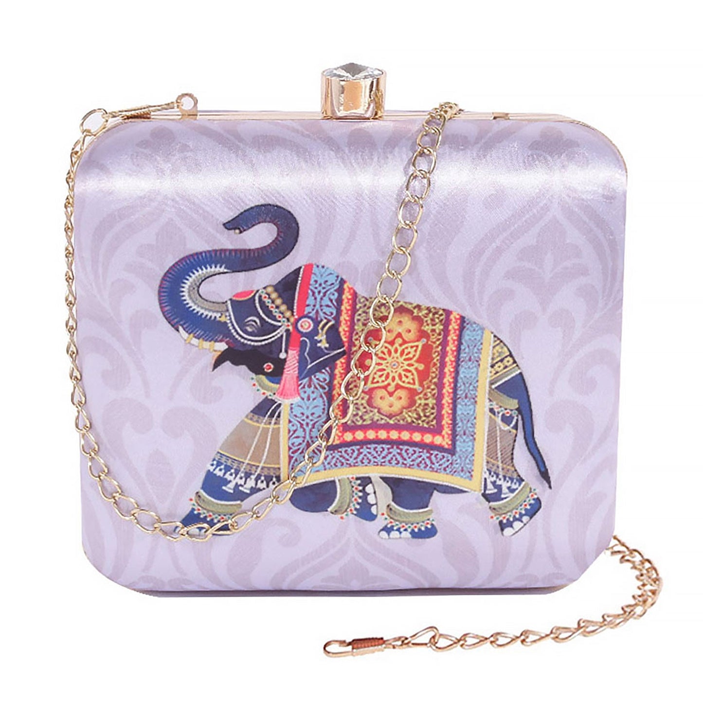 Animal Digital printed square box clutch