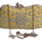 Designer Zardosi Shiny Yellow Clutch  for Women & Girls