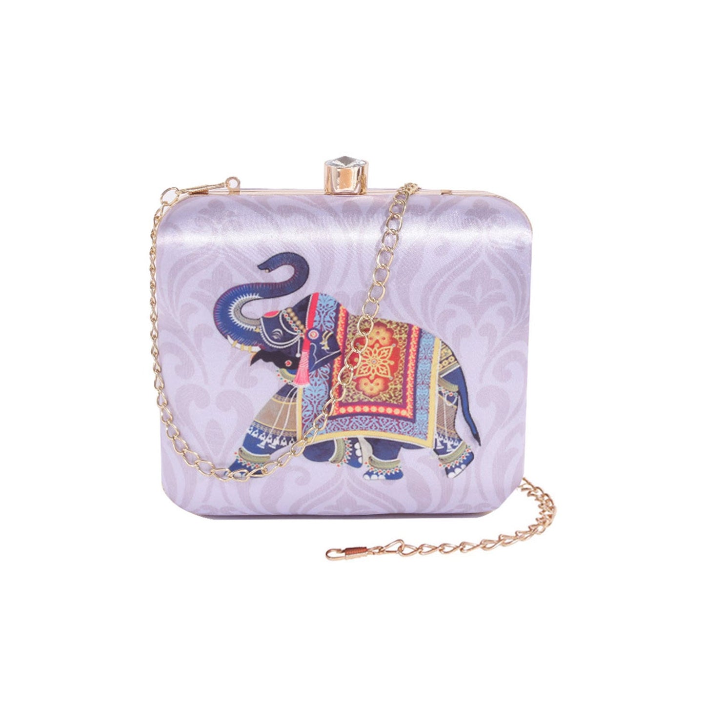 Elephant printed clutch bag