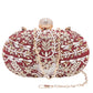 Softy embroidered silk maroon oval clutch