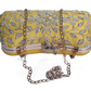 Designer Zardosi Shiny Yellow Clutch  for Women & Girls