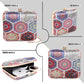 Printed clutch bag in square shape