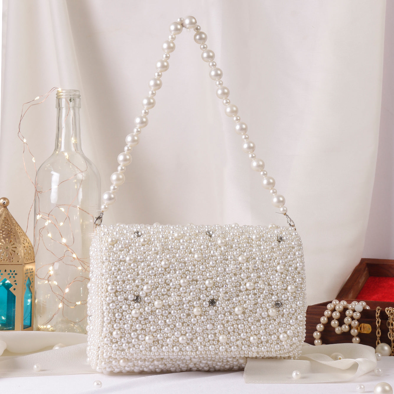 Swisni pearl flap bag