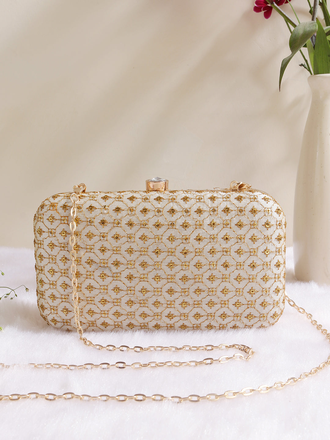 Swisni classic fabric clutch bag