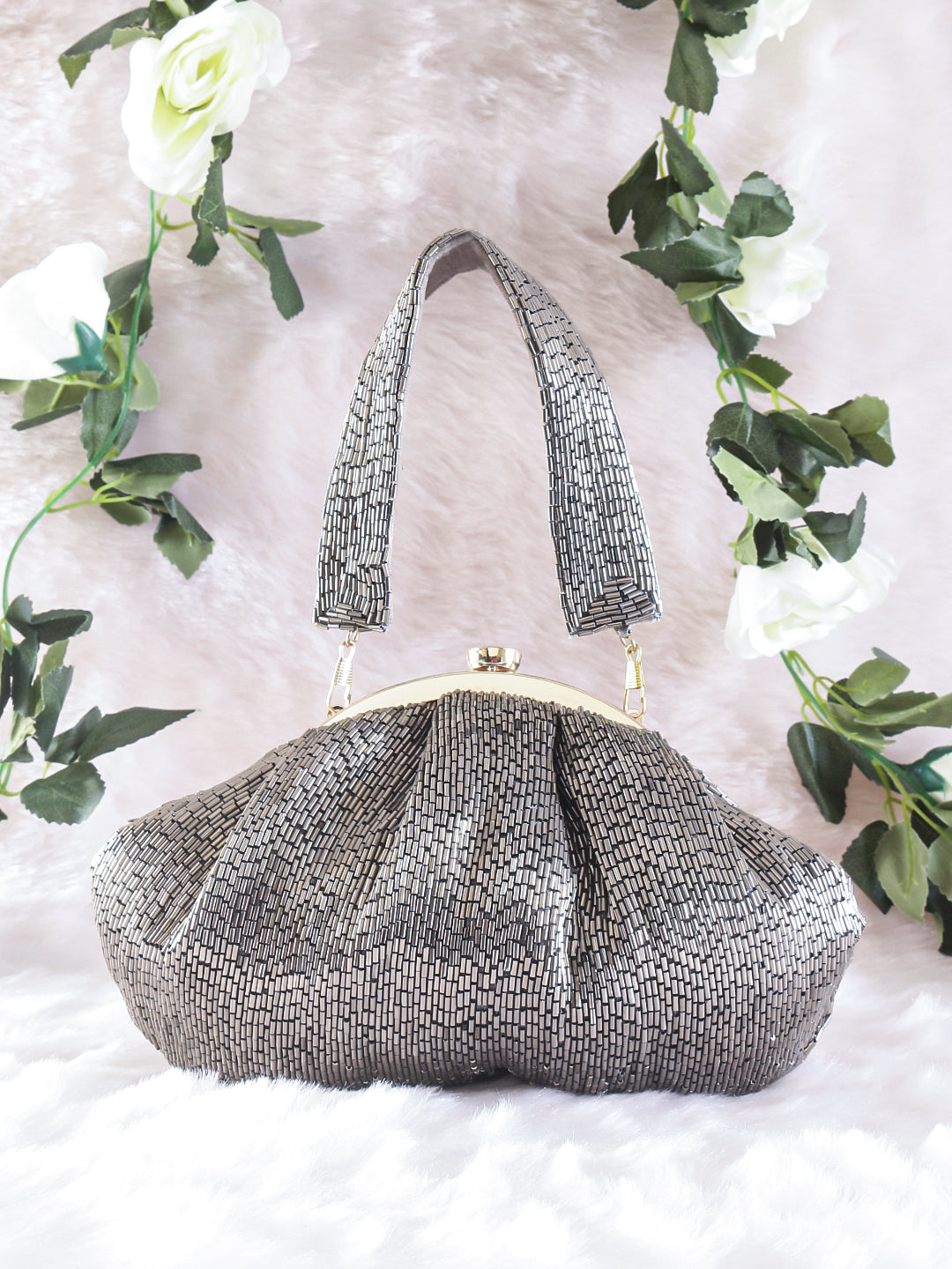 Swisni grey katdana batua bag