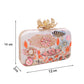 Eye catchy embellishment designer clutch