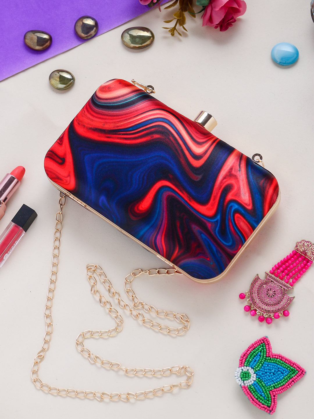 Swisni printed clutch bag