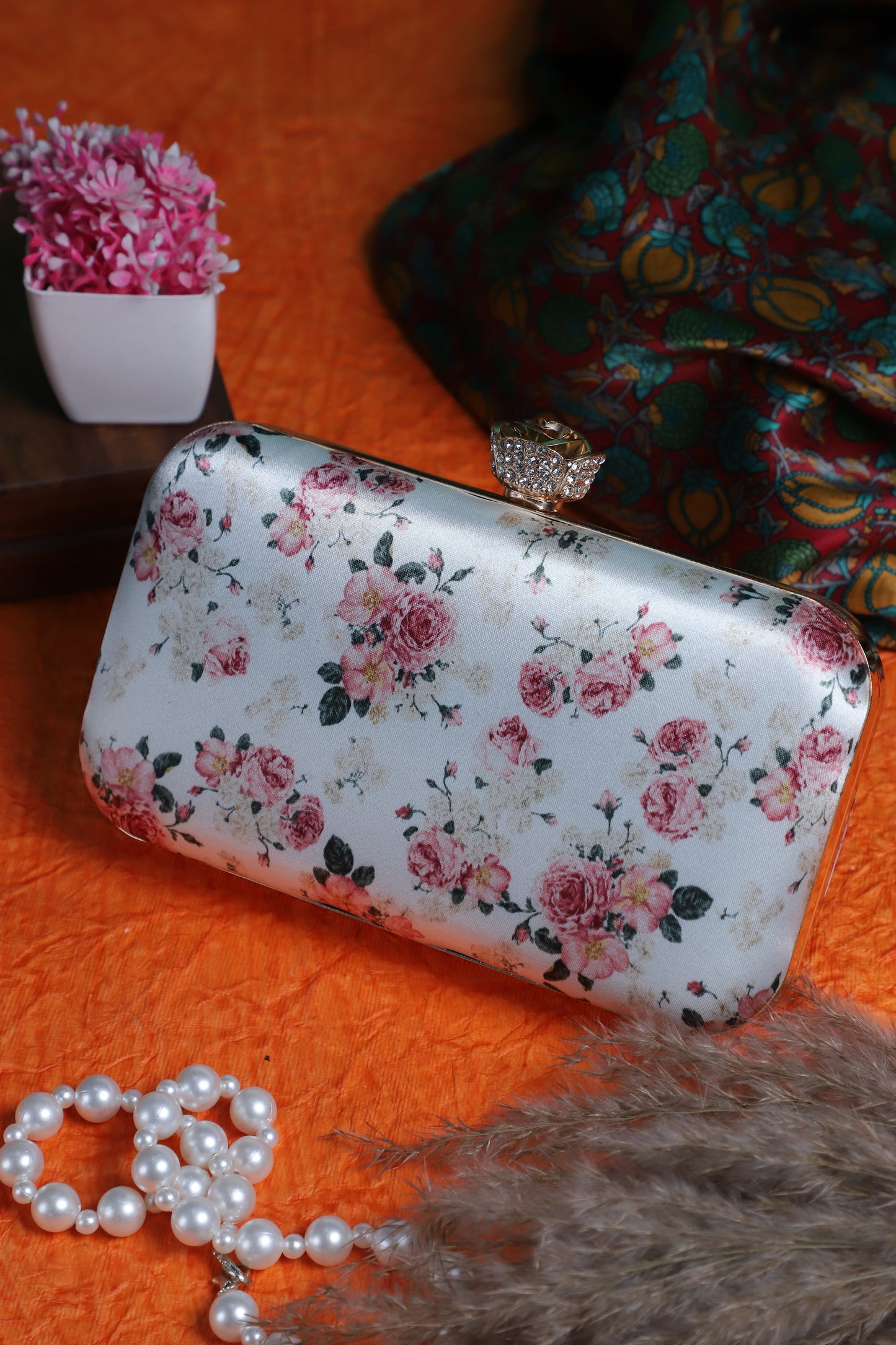 Floral Print Design Clutch For Women for Women & Girls