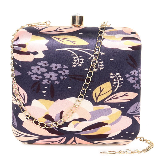 Printed clutch bag square shape