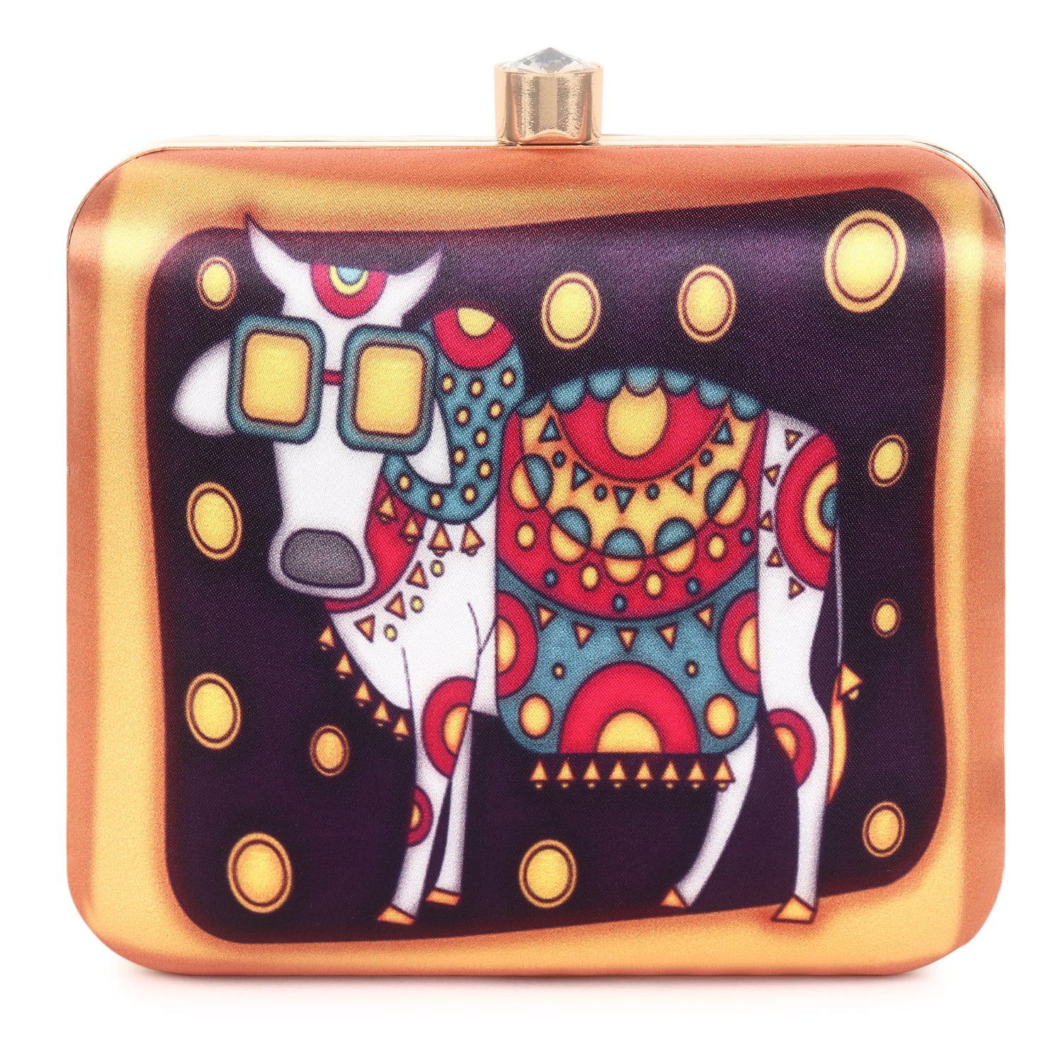 Printed clutch bag