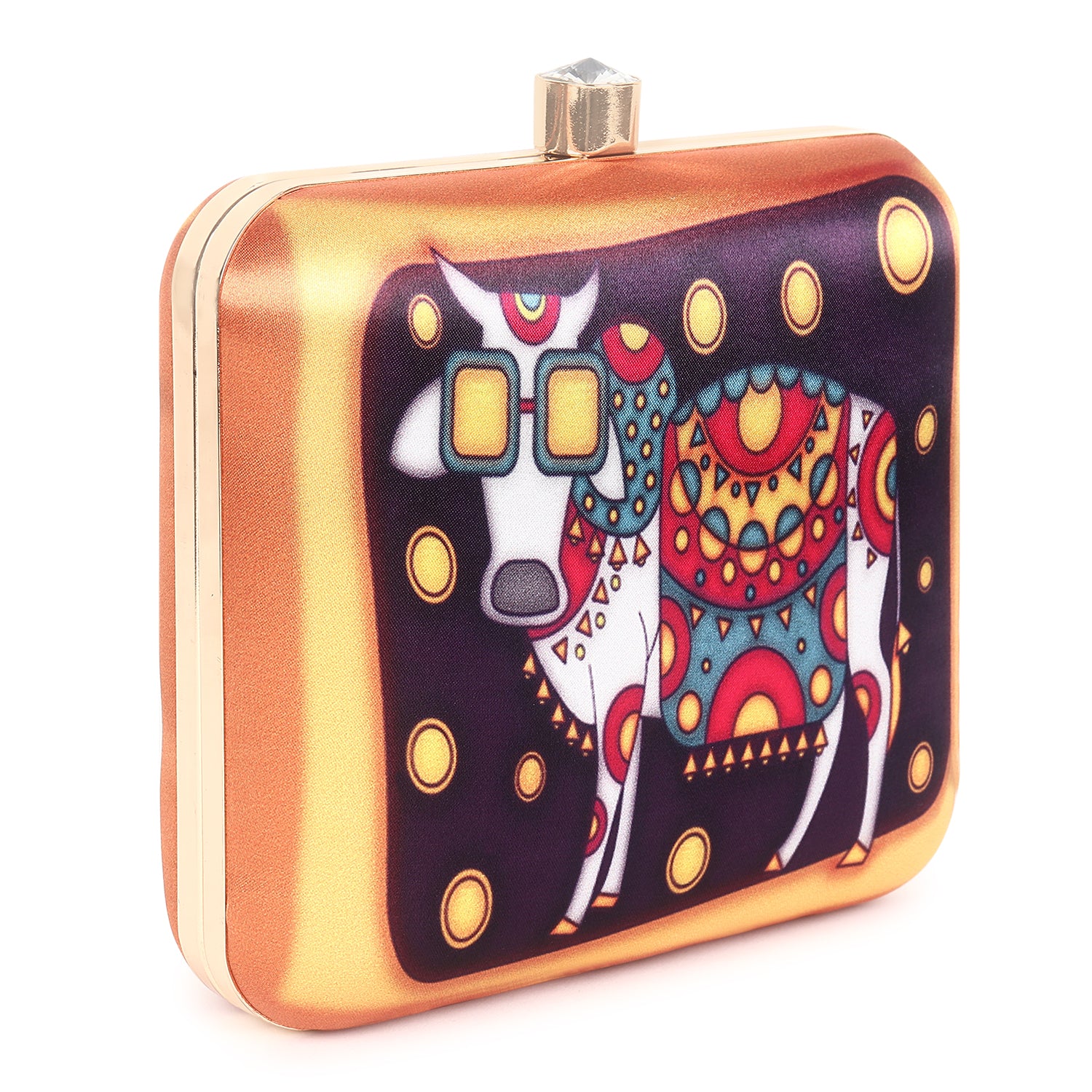 Printed clutch bag