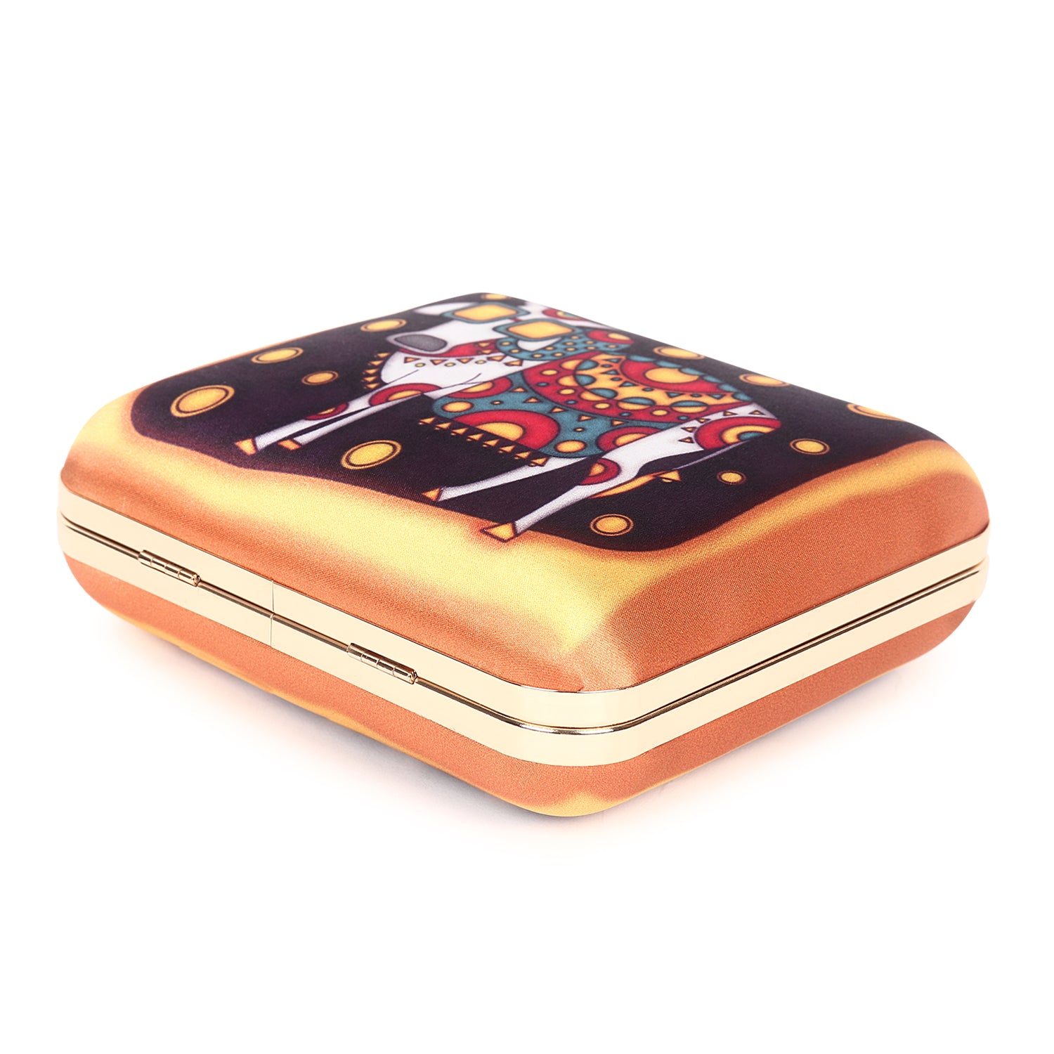 Printed clutch bag