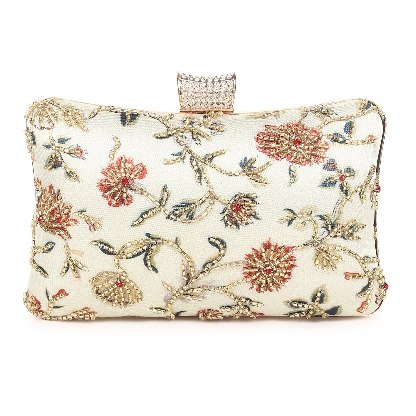 Printed embroidered clutch bag new design