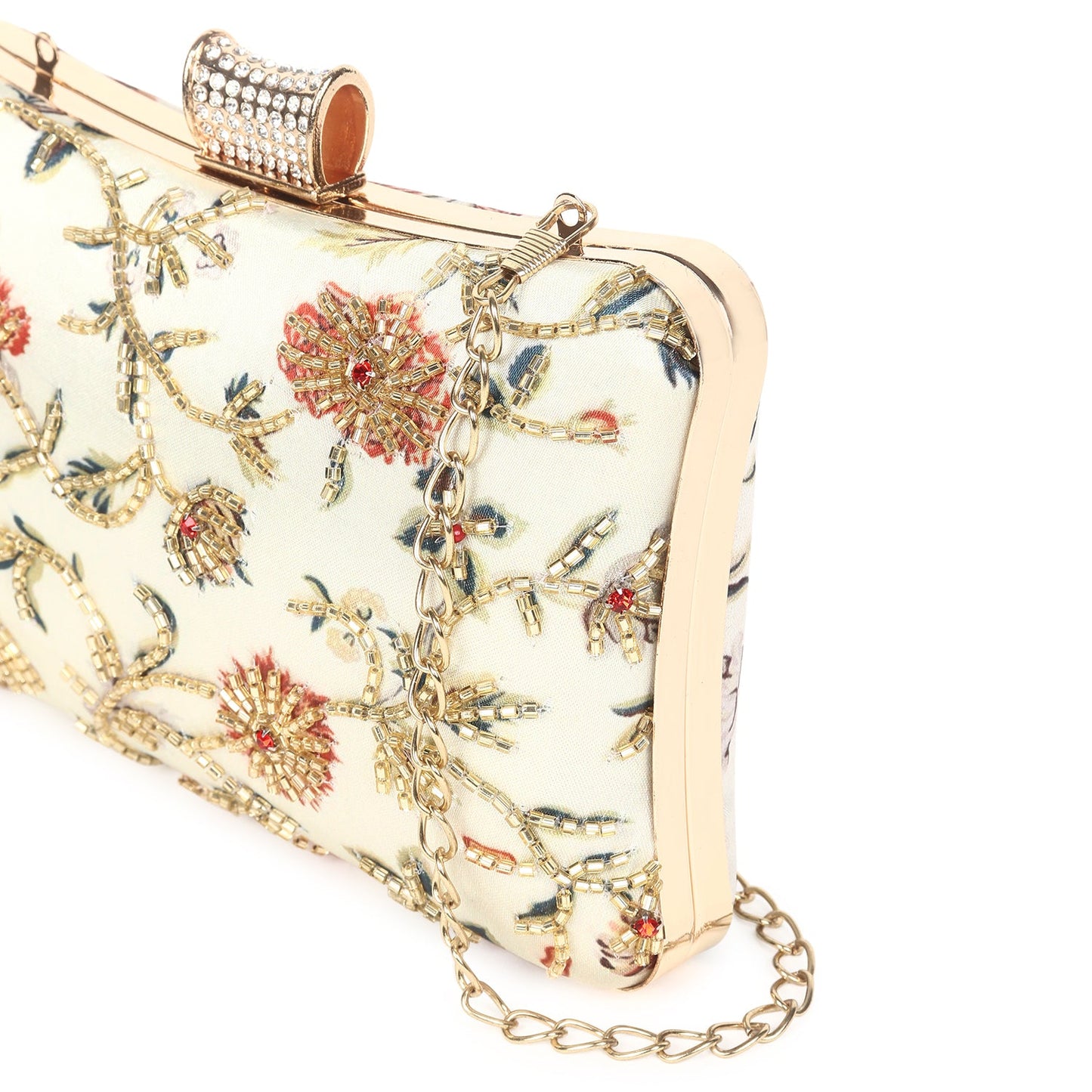 Printed embroidered clutch bag new design