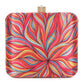 Printed floral design clutch bag