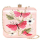 Printed butterfly clutch bag