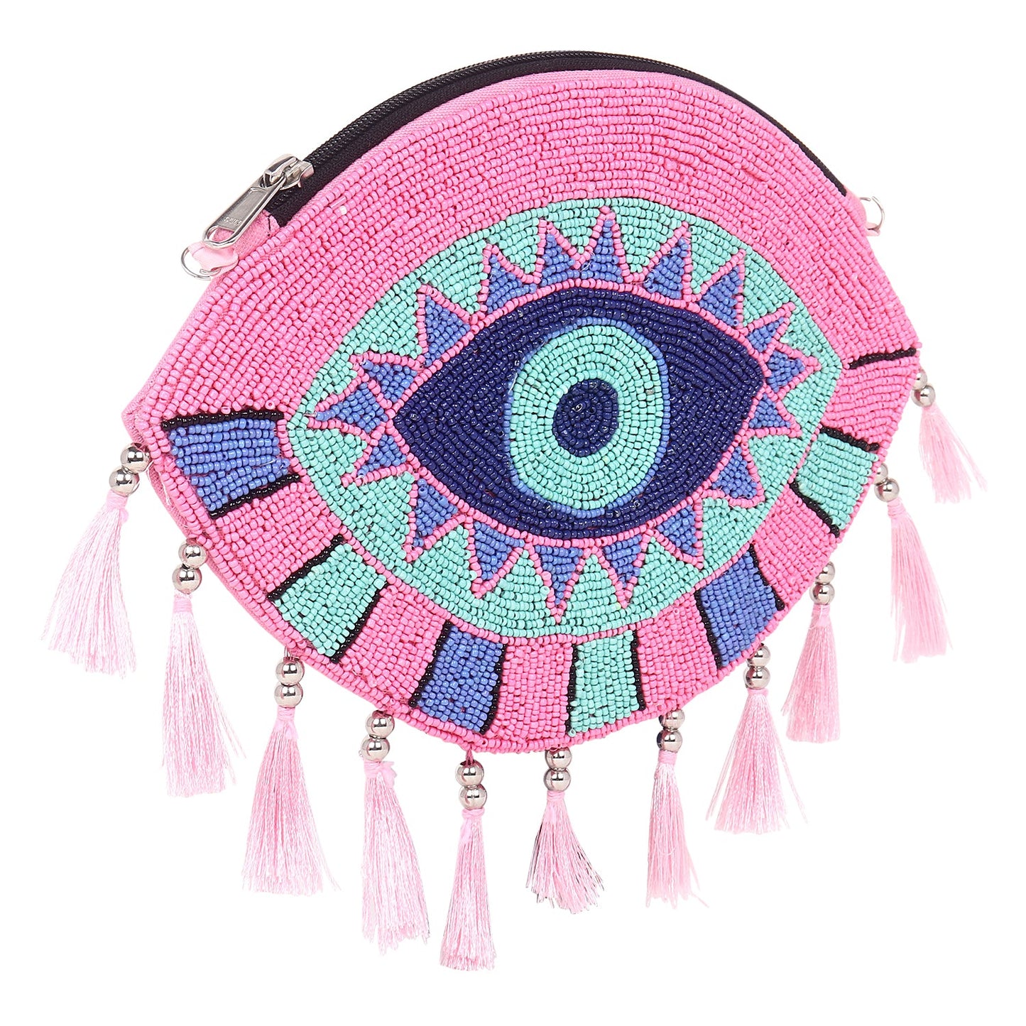 Banjara boho evil eye clutch bag