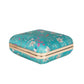 Floral green Print Square Box Clutch for Women & Girls