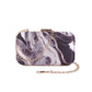 Black grey abstract printed clutch bag