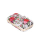 Floral printed embroidered clutch bag