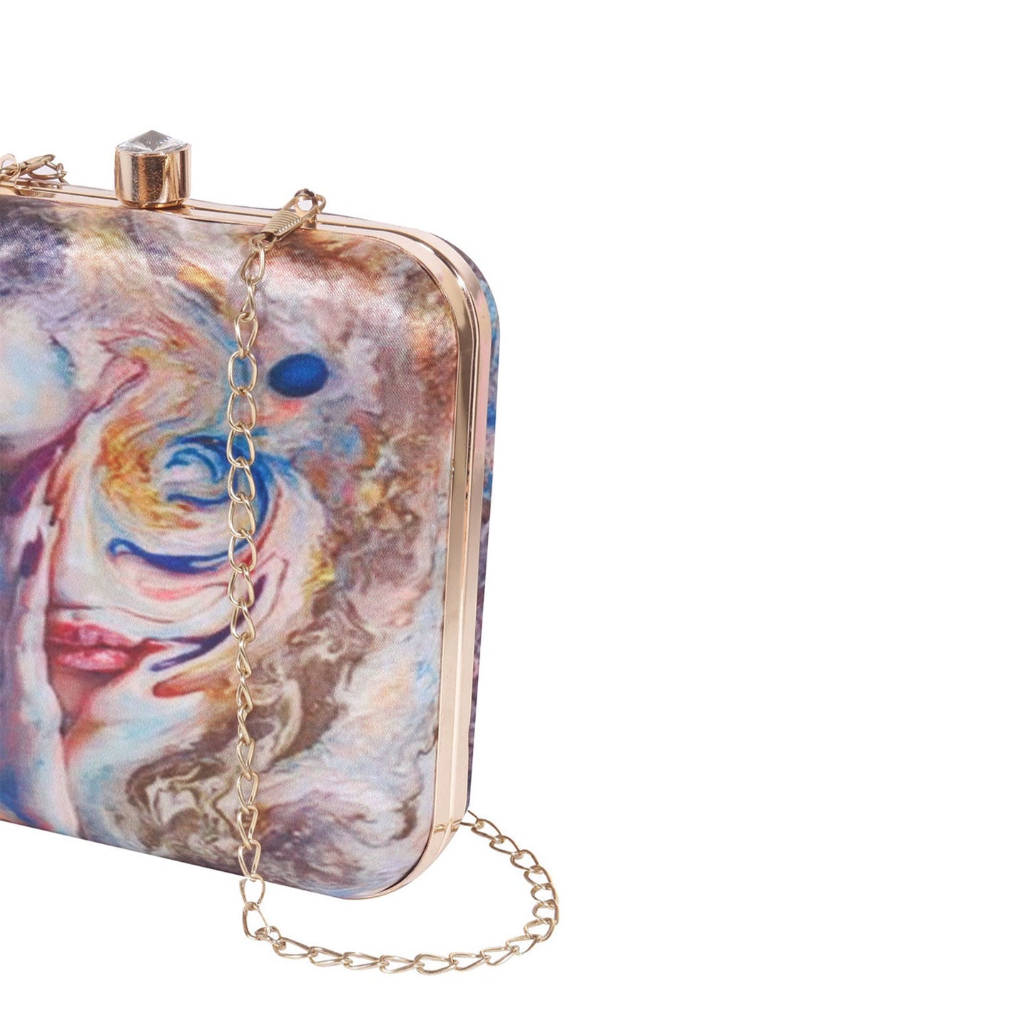 Printed lady clutch bag