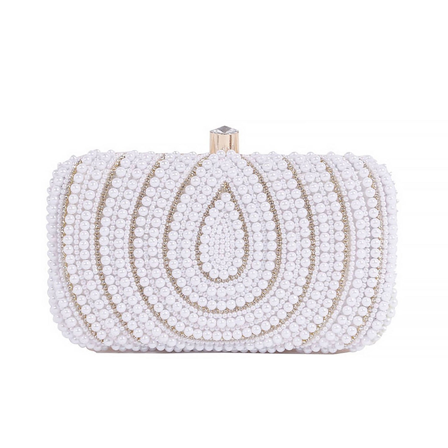 Pearl clutch bag rectangle shape