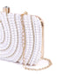 Pearl clutch bag rectangle shape