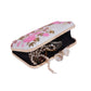 White thread embroidered clutch bag