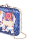 Elephant Satin Digital Print Square Box Clutch  for Women & Girls