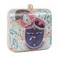 Lord And Flowery Digital Print Square Box Clutch  for Women & Girls