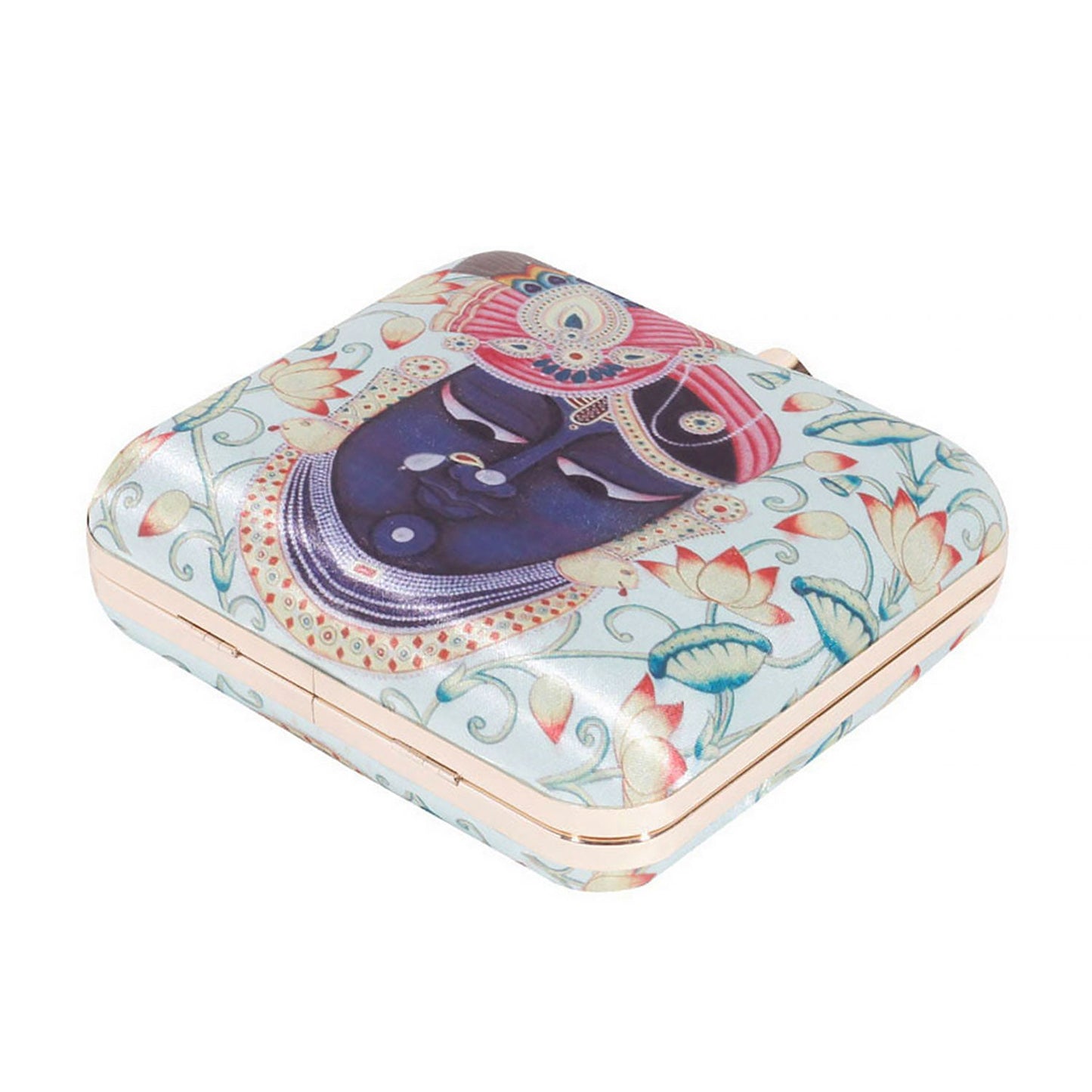 Lord And Flowery Digital Print Square Box Clutch  for Women & Girls