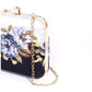 Printed floral clutch bag