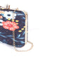 Daisy Satin Flowery Digital Print Square Box Clutch  for Women & Girls