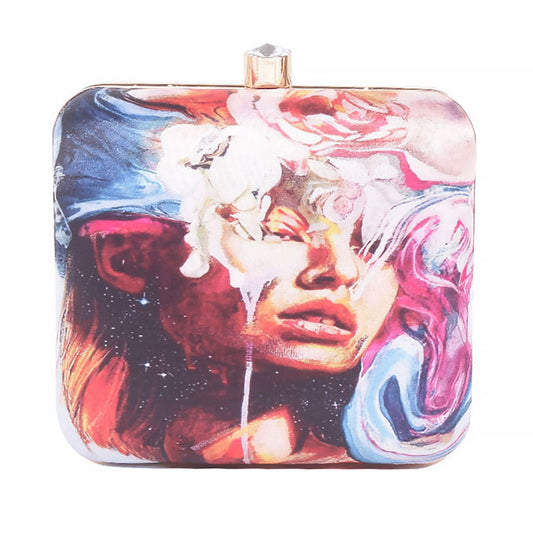 Printed lady clutch bag