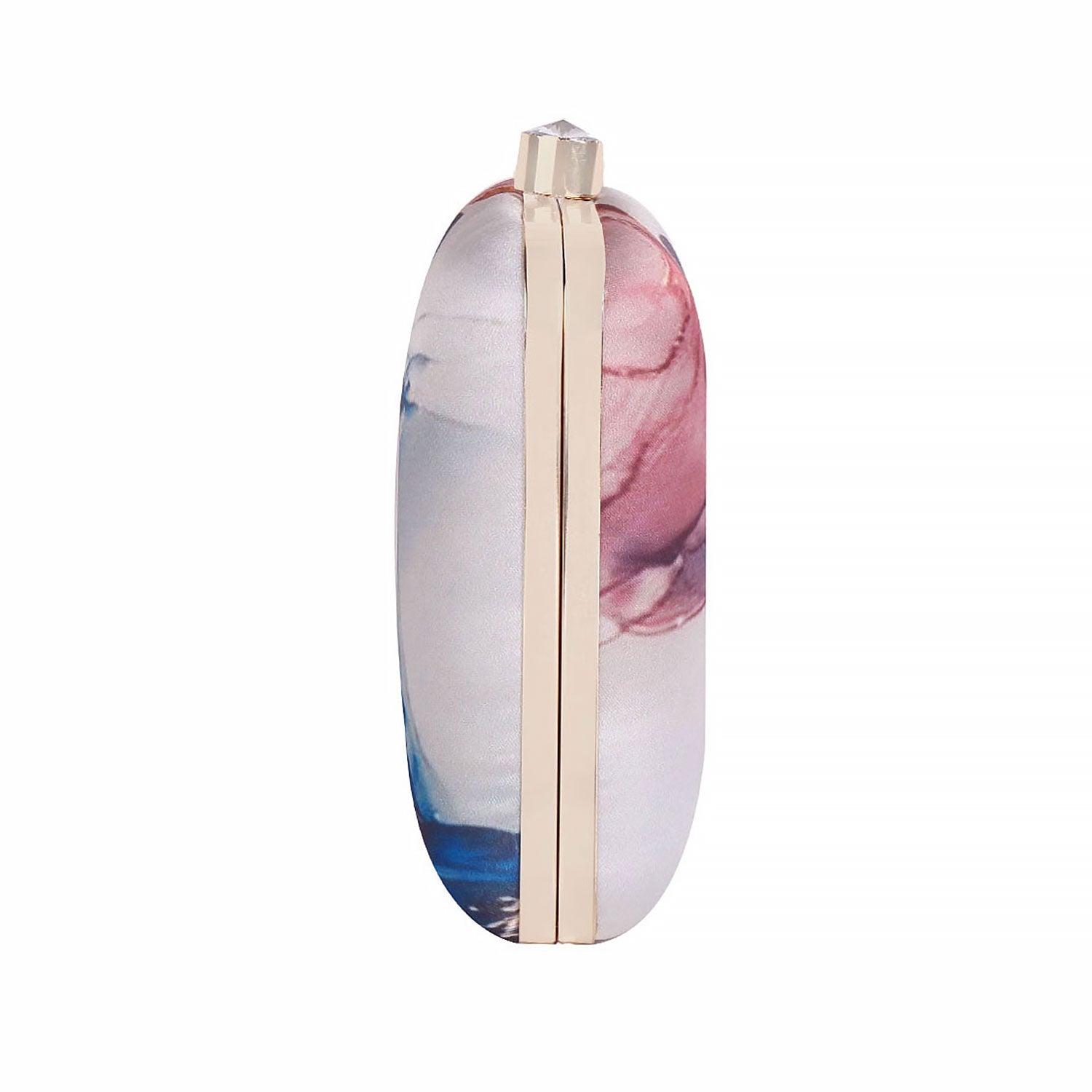 Abstract Satin Print Square Box Clutch  for Women & Girls