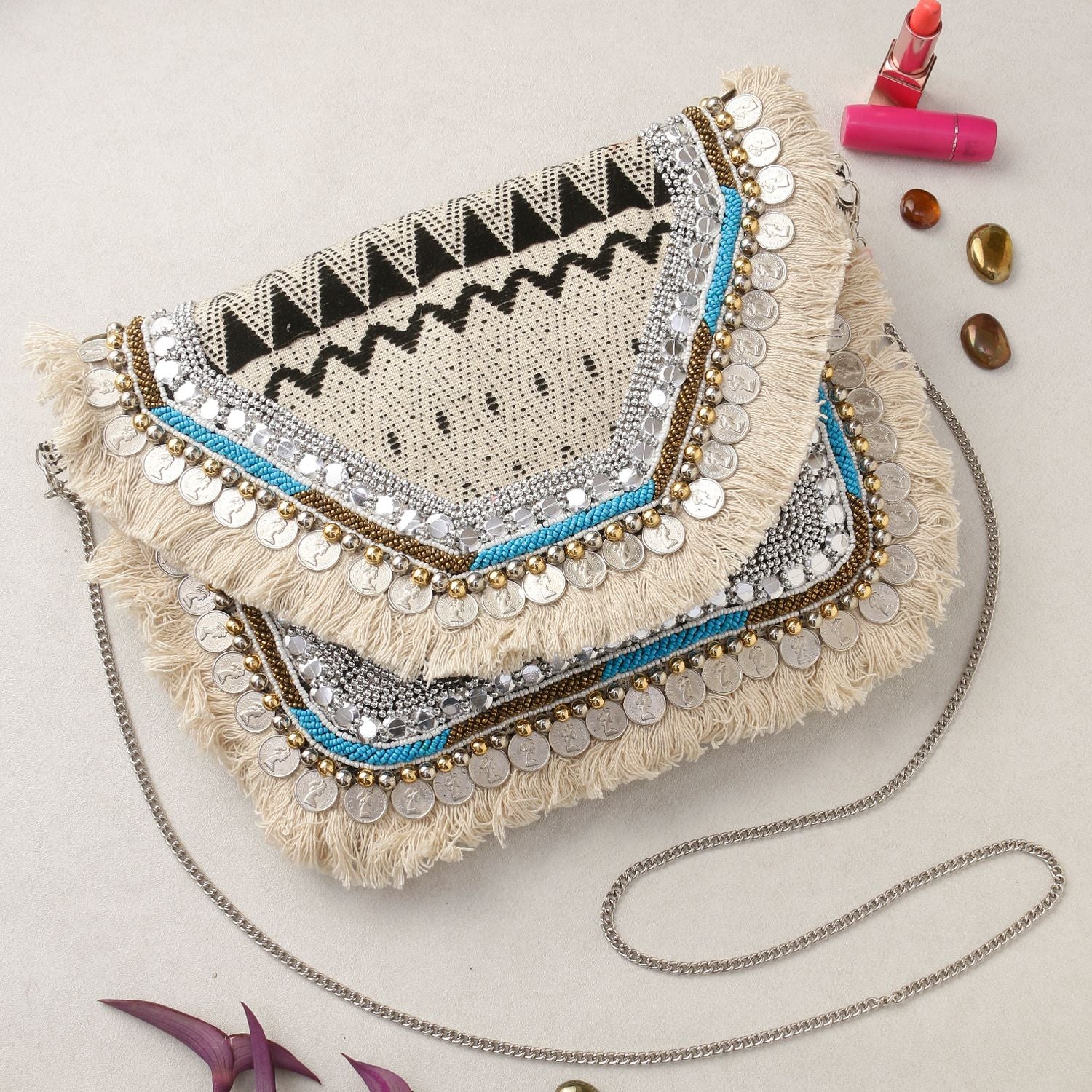 Swisni Banjara Boho Bag - SWIS-1012 - Detail View 6