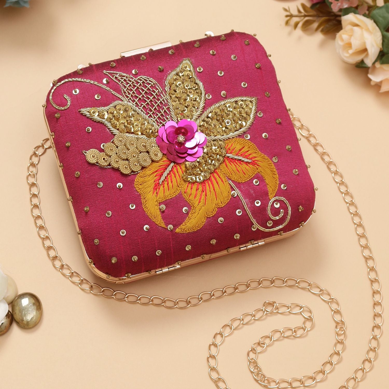 Swisni Embroidered Clutches - SWIS-1016 - Detail View 3