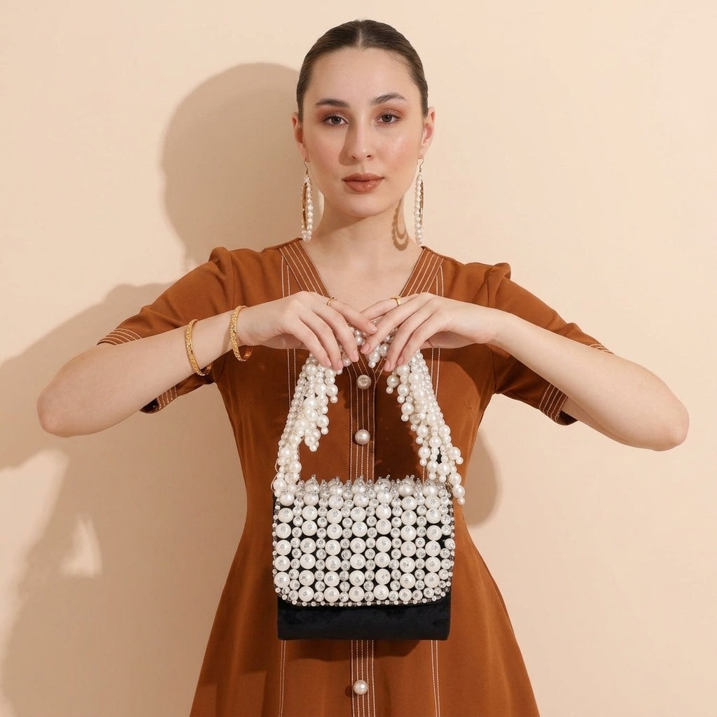 Shefali Black — Suede Flap Bag